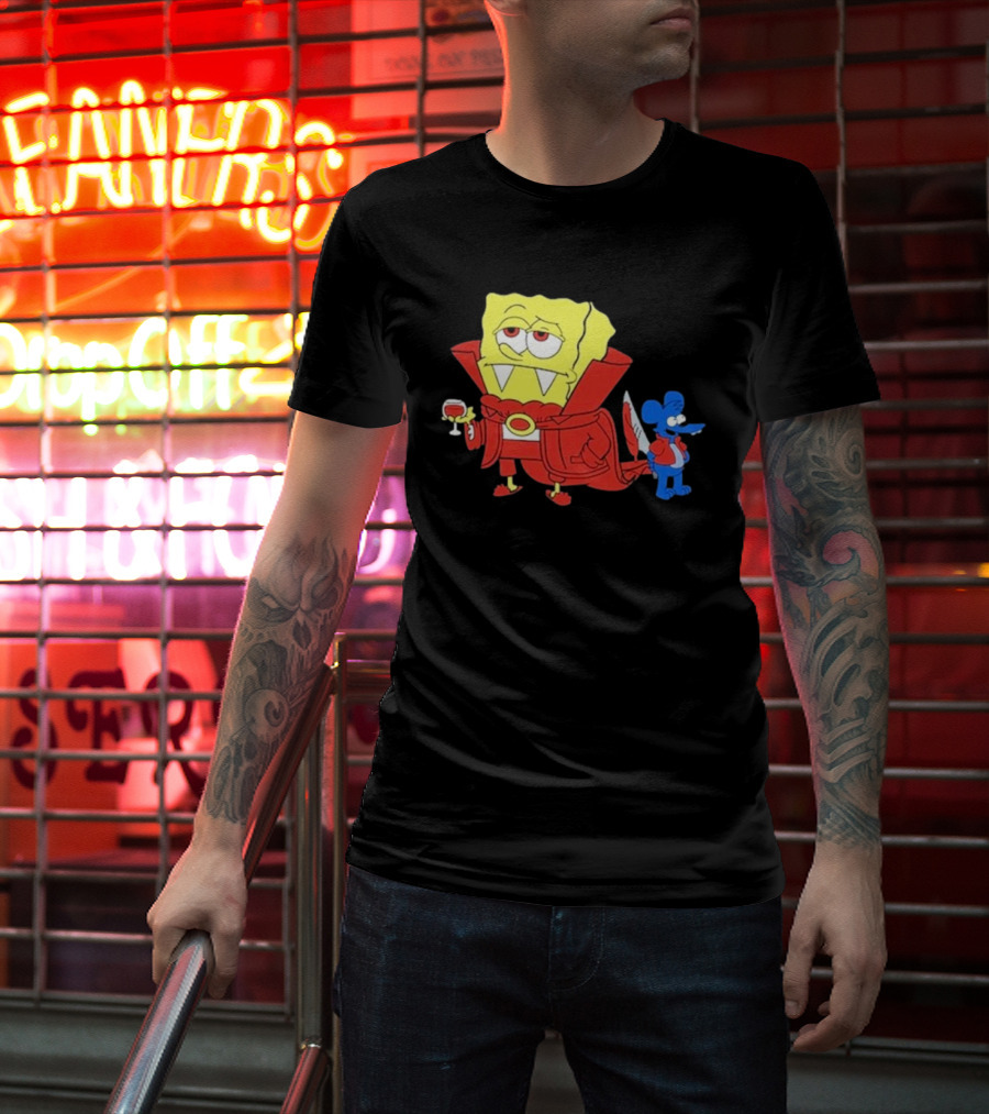 Double’S Bobsferatu SpongeBob Vampire Simpsons Möbius T-Shirt