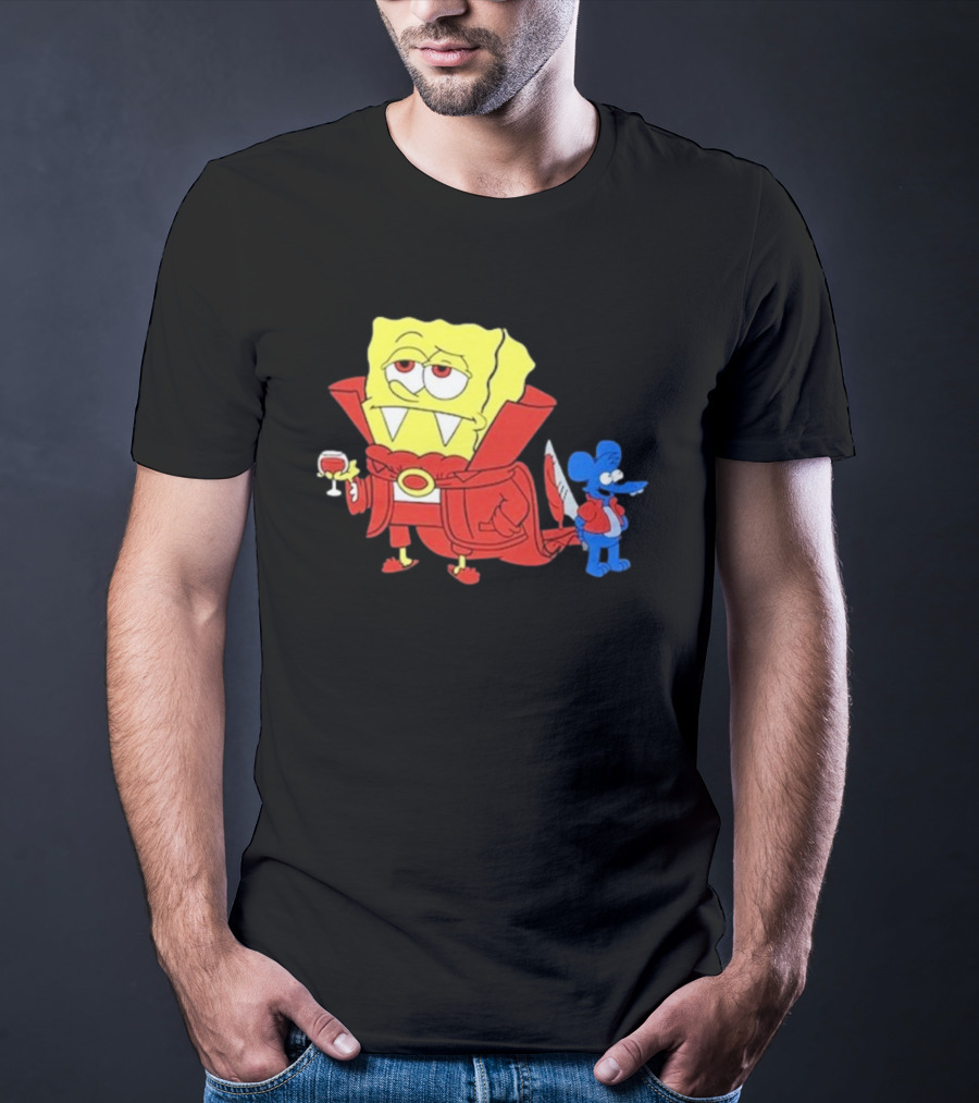 Double’S Bobsferatu SpongeBob Vampire Simpsons Möbius T-Shirt