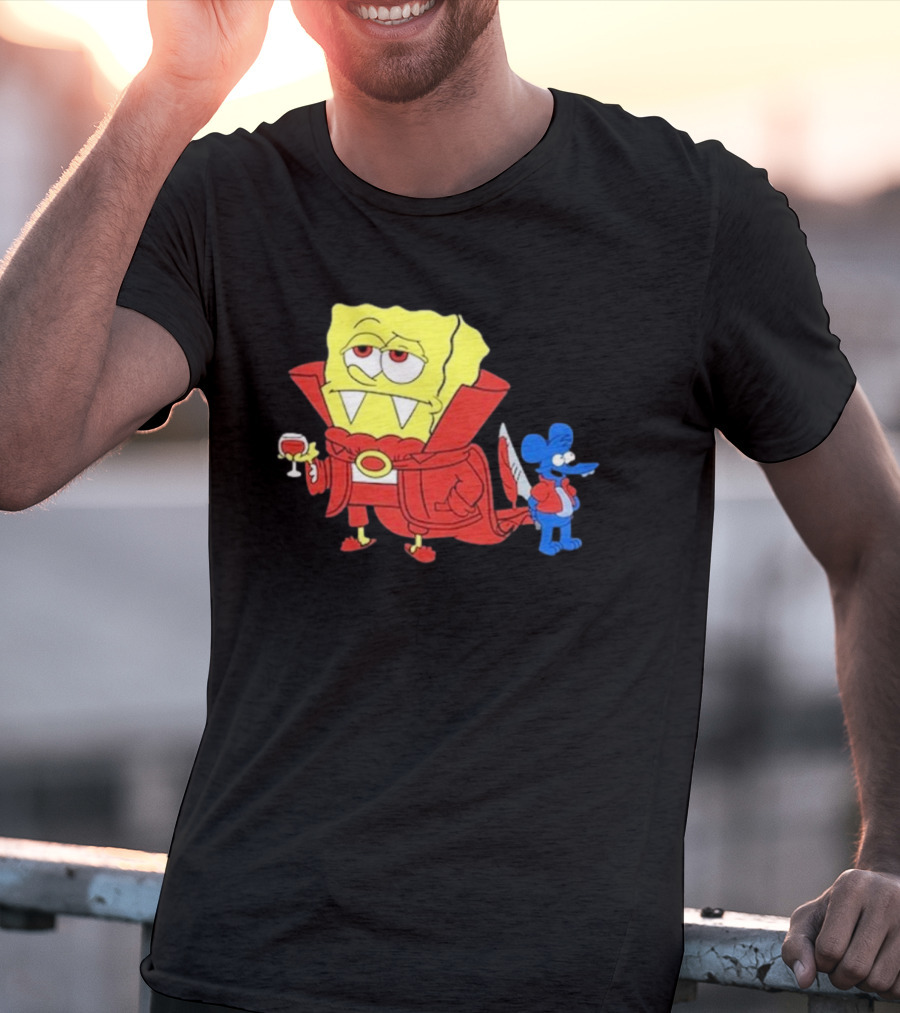 Double’S Bobsferatu SpongeBob Vampire Simpsons Möbius T-Shirt