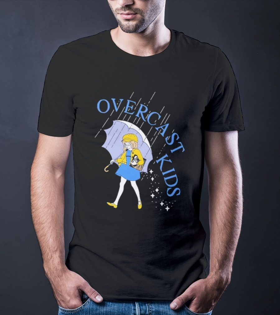 Overcast Kids Under Umbrella T-Shirt