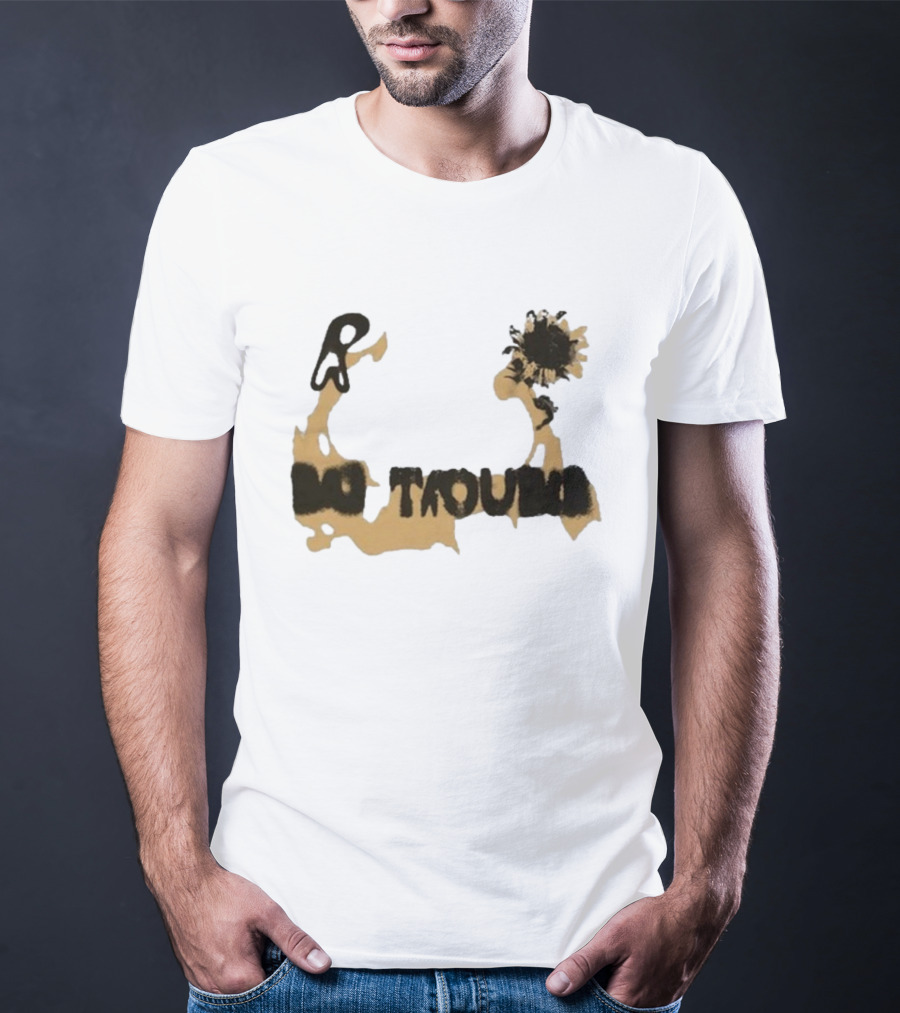 Big Trouble Beige Sunflower T-Shirt
