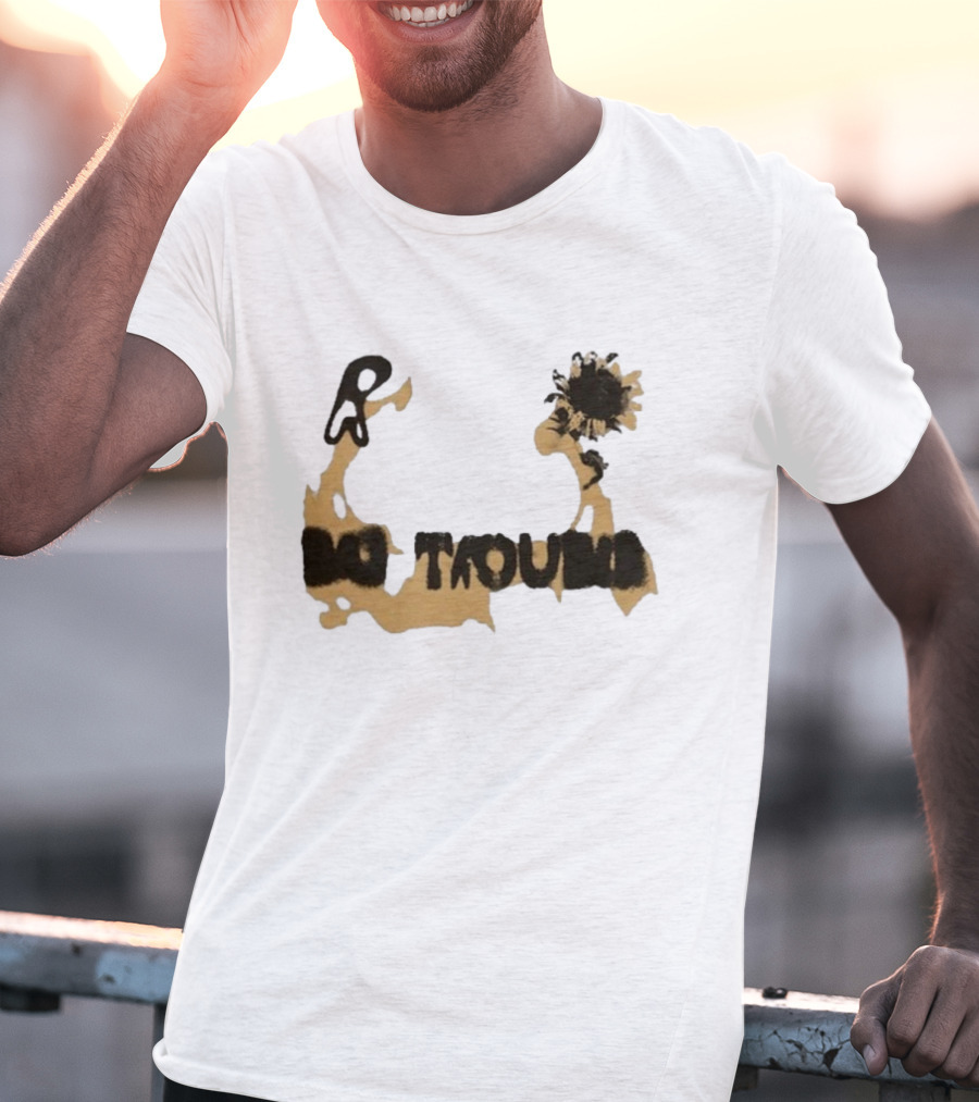 Big Trouble Beige Sunflower T-Shirt