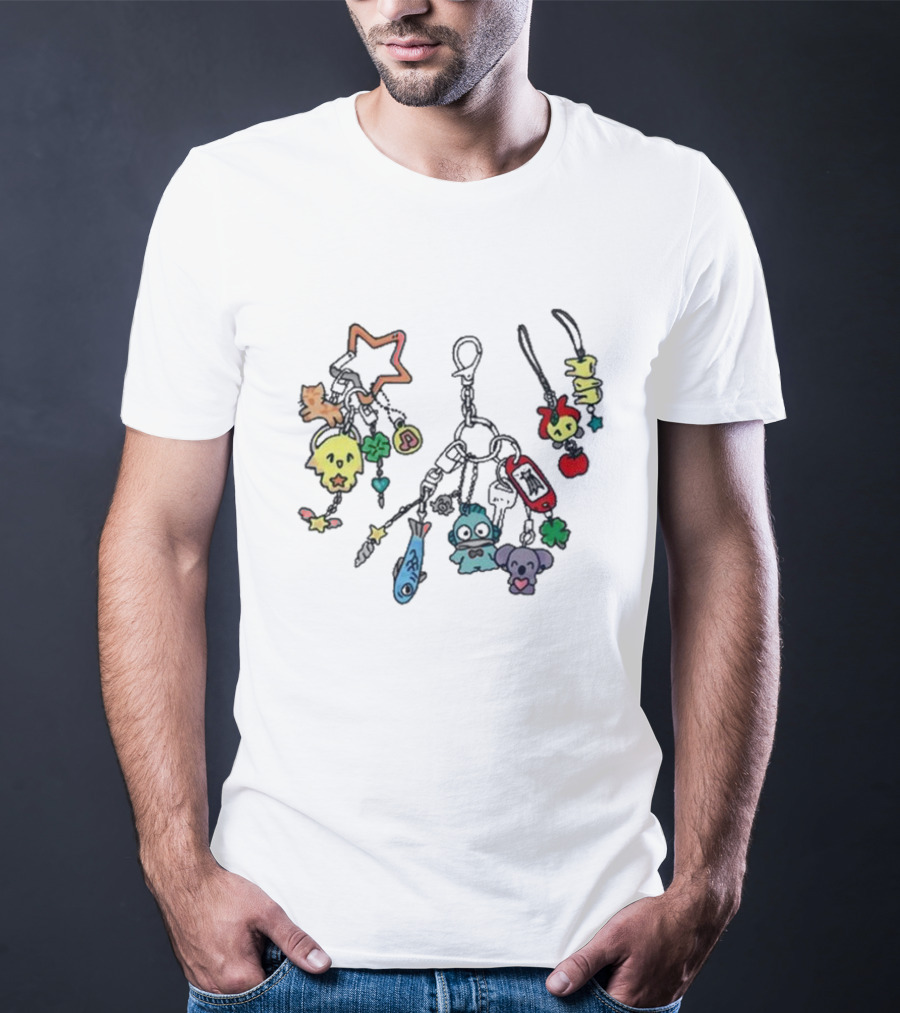 Etherfield Anikanik Girlie Buzz Words Keychain Charms Star Fish Clover Frog Bear T-Shirt