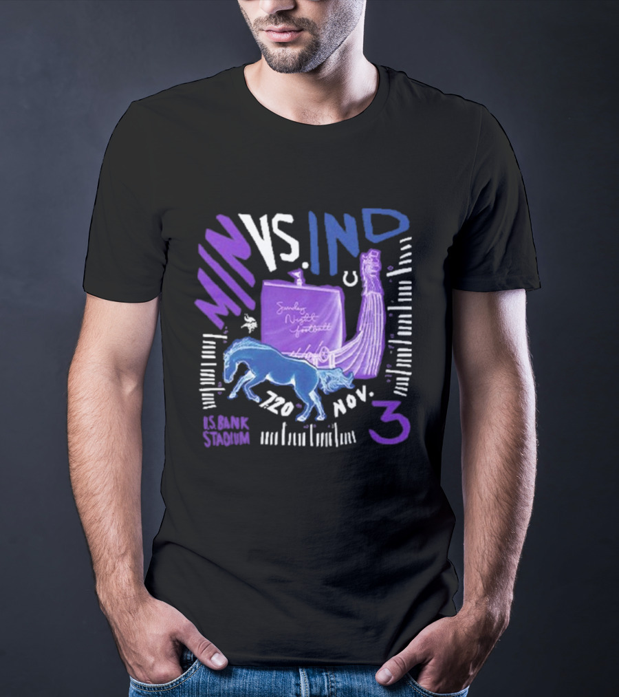 MIN VS. IND Sunday Night Football U.S. Bank Stadium Nov 3, T-Shirt