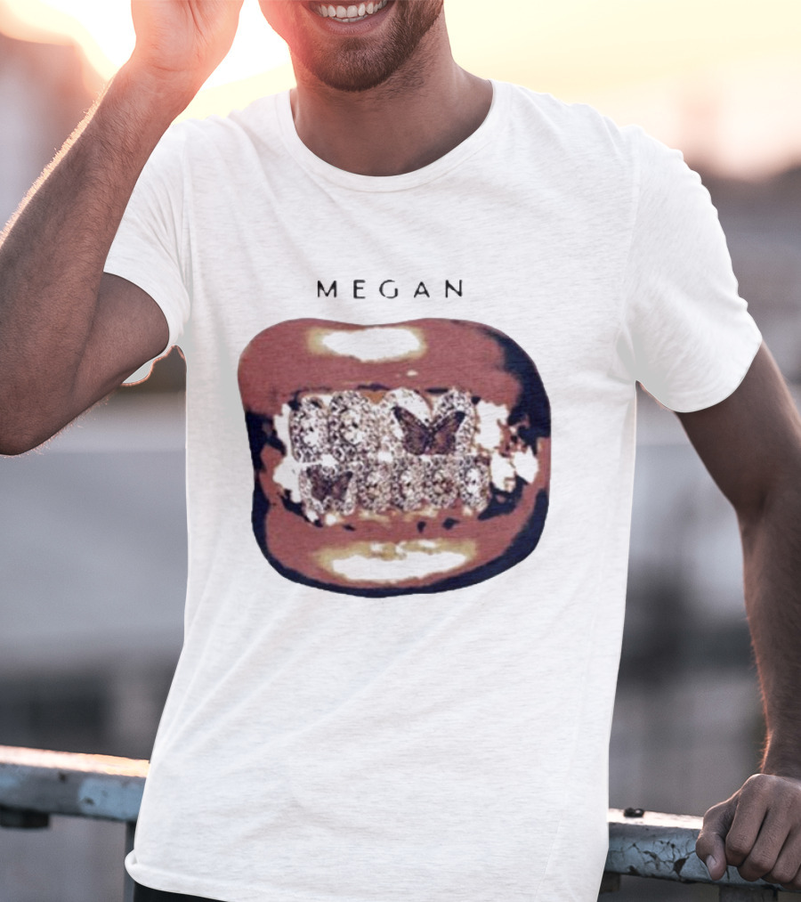Megan Act II Grillz Diamond Bling Teeth T-Shirt