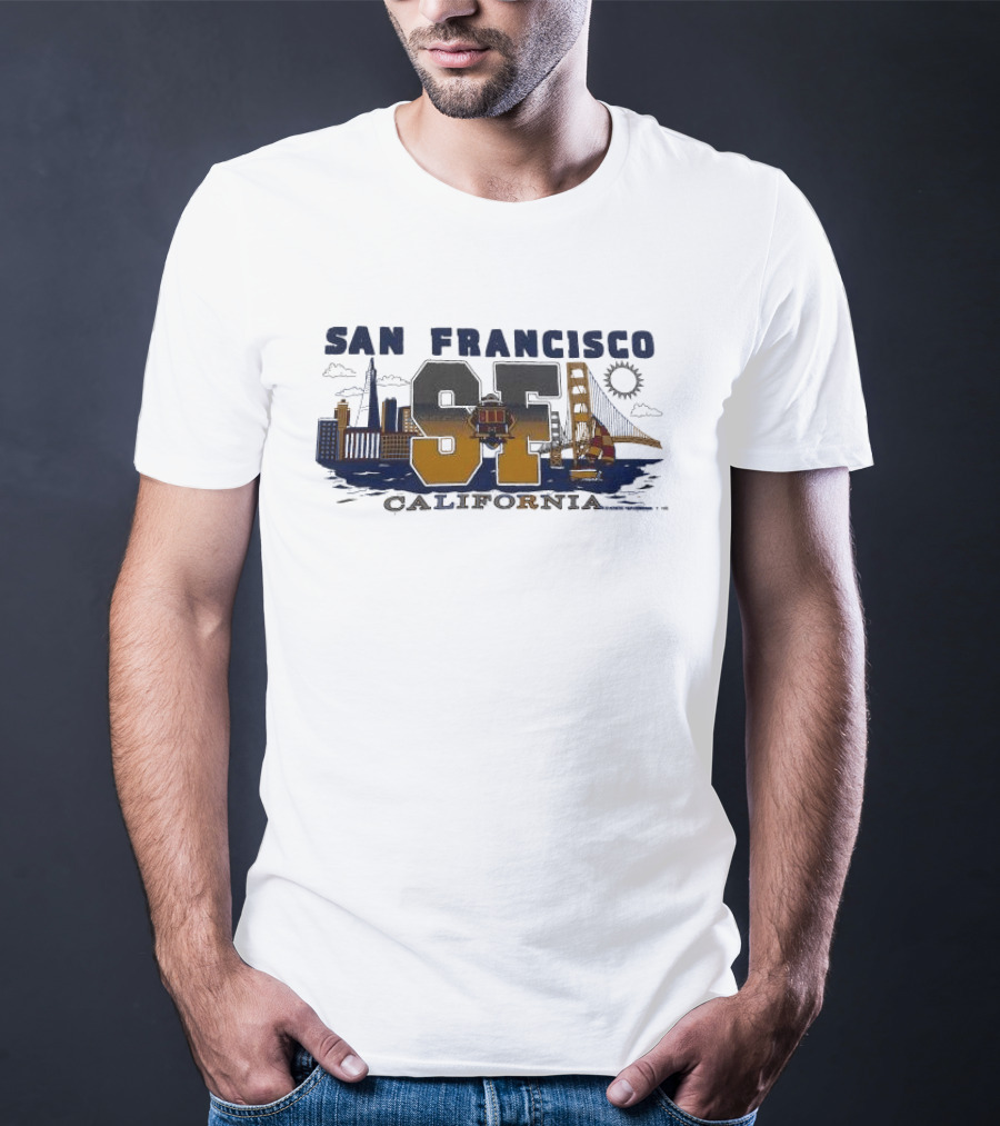 San Francisco SF Stedman California Golden Gate Skyline T-Shirt