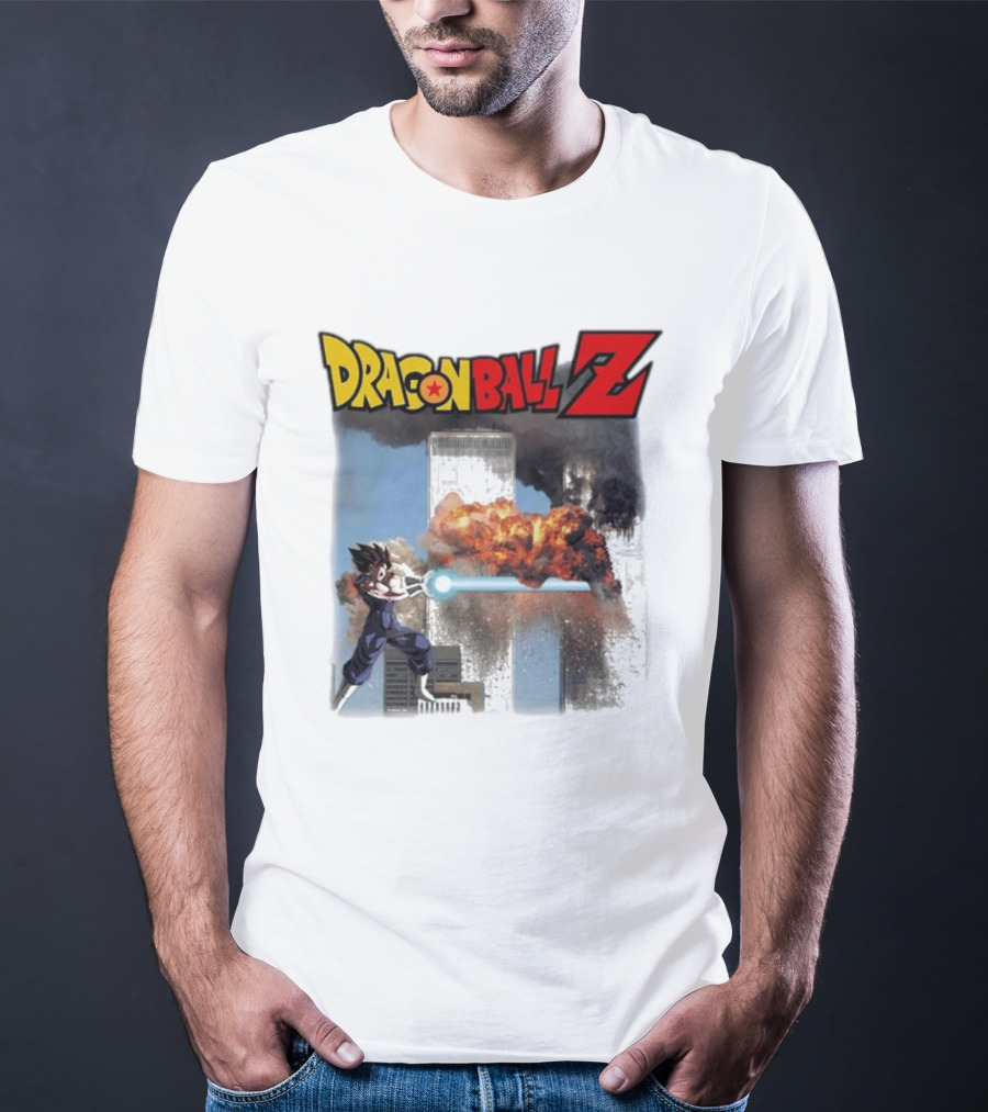 Dragon Ball Z Vegito 9/11 Twin Towers Controversial Image T-Shirt