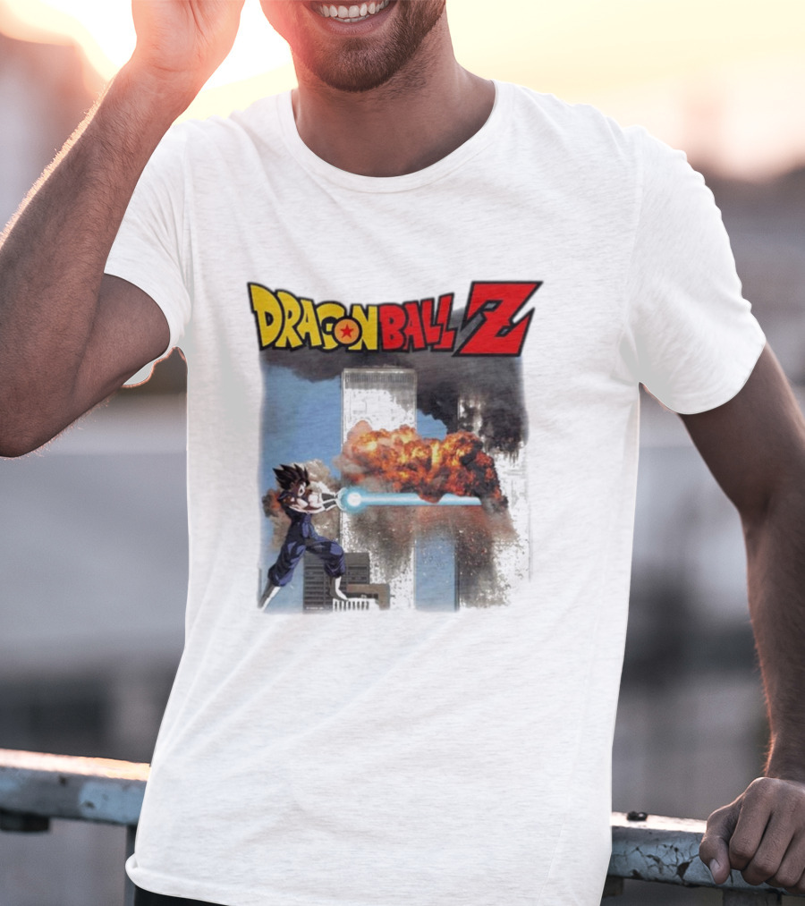 Dragon Ball Z Vegito 9/11 Twin Towers Controversial Image T-Shirt
