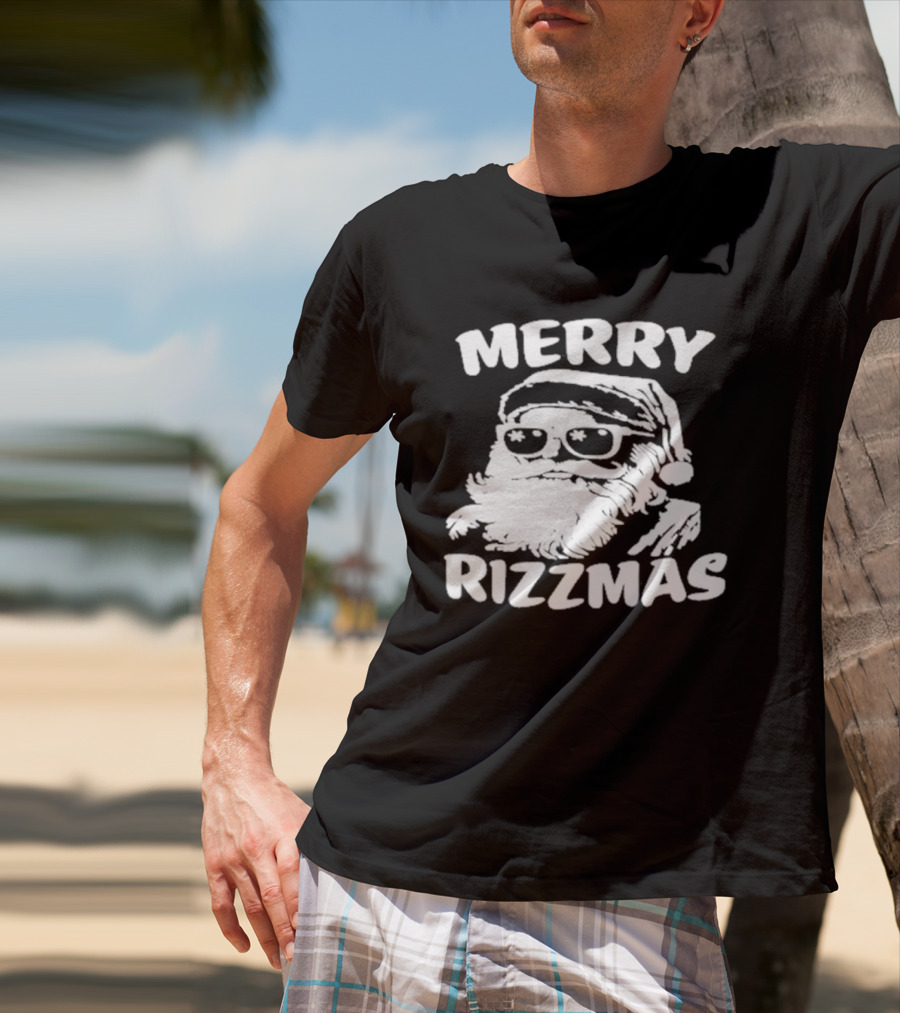Blake Grupe Merry Rizzmas Santa With Sunglasses T-Shirt