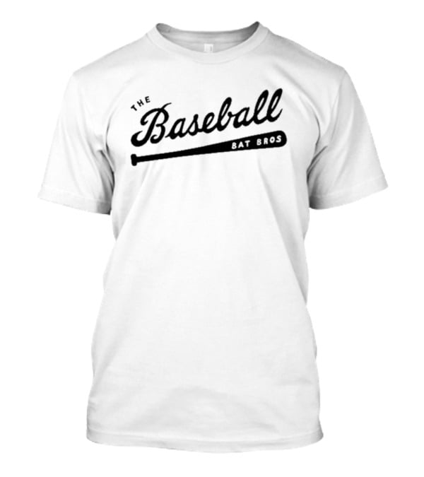 The Baseball Bat Bros Logo With Script Font And Bat Motif T-Shirt