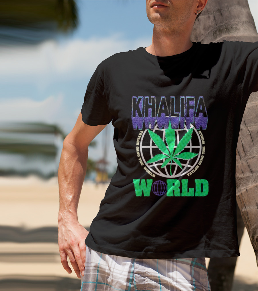 Khalifa Weed Taylor Gang The World T-Shirt