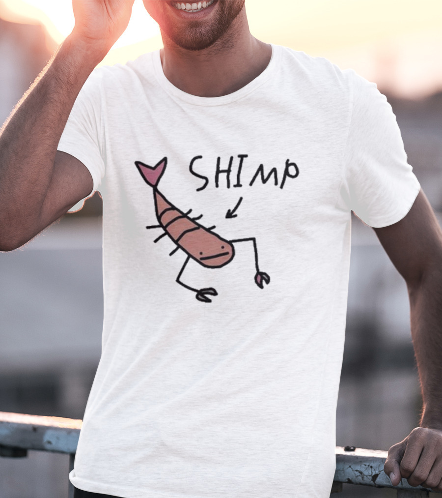 Worst Shimp Shrimp Drawing Humor T-Shirt