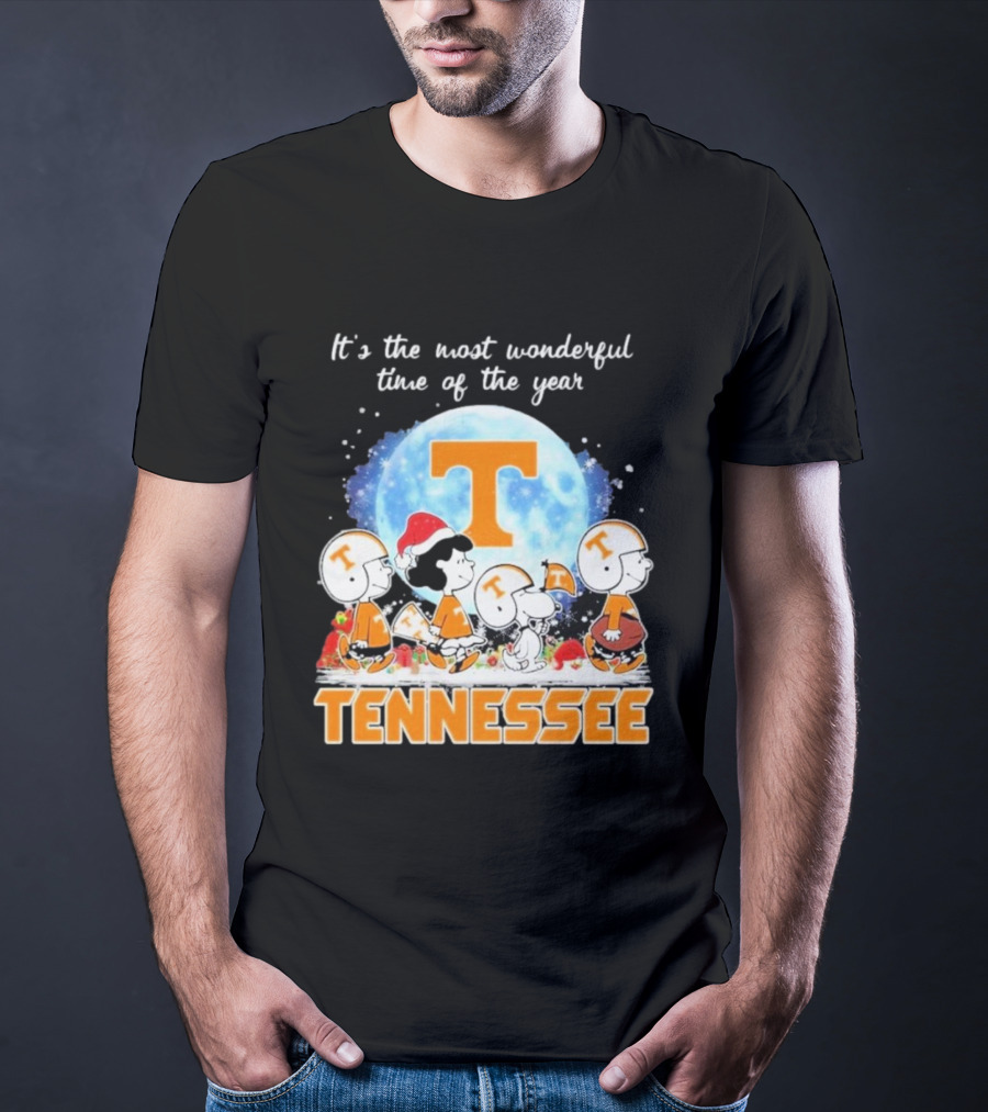 It's The Most Wonderful Time Of The Year Tennessee Volunteers Peanuts Football T-Shirt