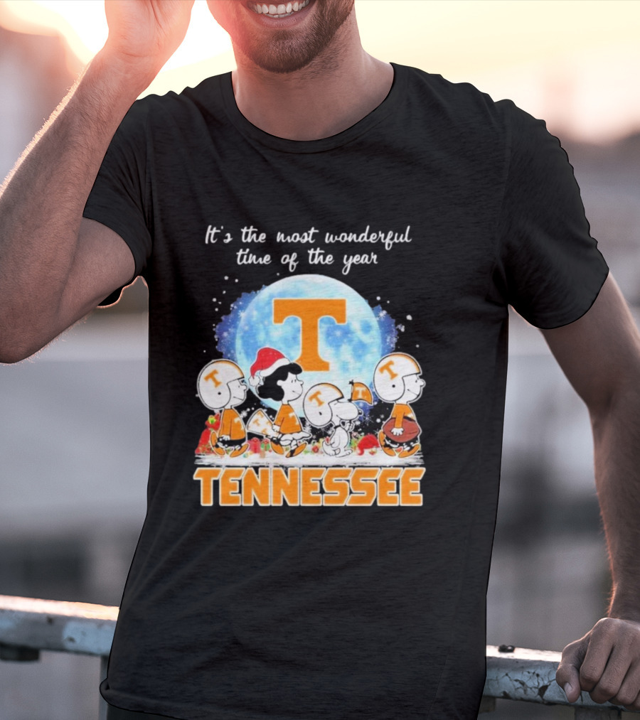 It's The Most Wonderful Time Of The Year Tennessee Volunteers Peanuts Football T-Shirt