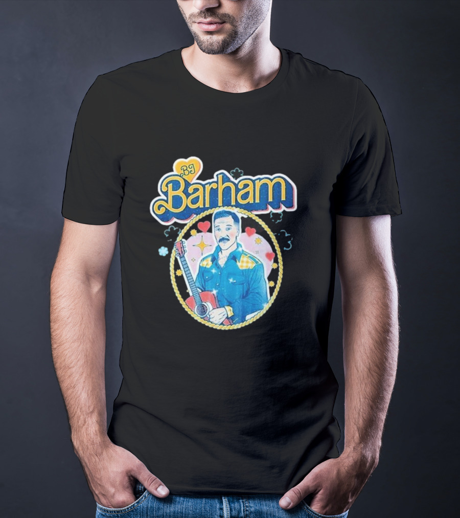 BJ Barham American Aquarium Barbie Heart Guitar Retro T-Shirt