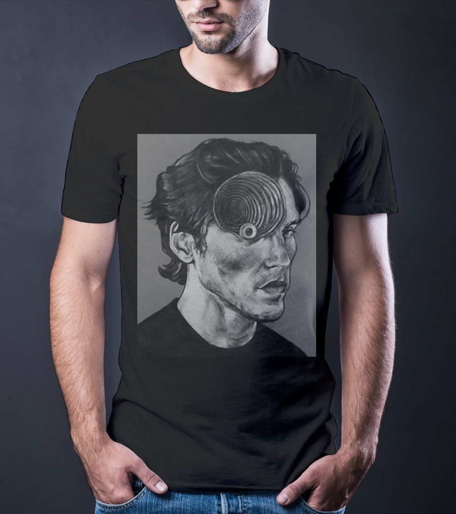 Ceo Of Jermart Jerma Uzumaki Manga Style Portrait Optical Illusion T-Shirt