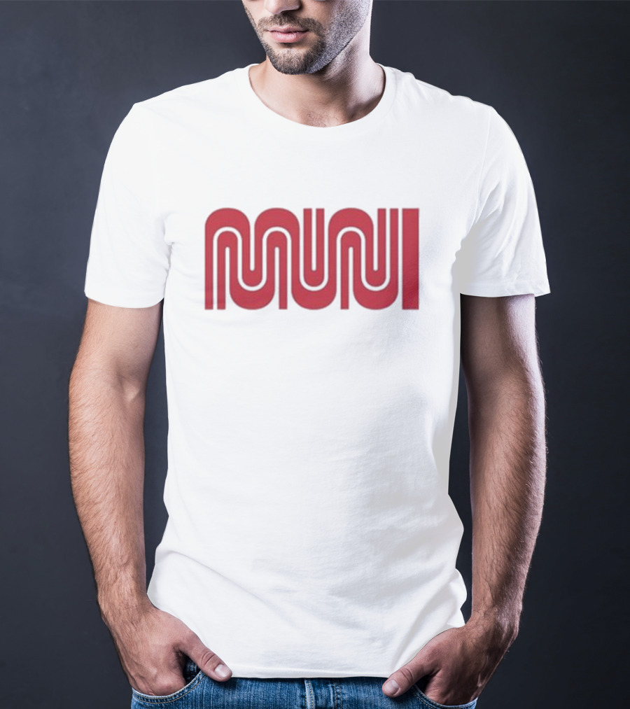Muni Red Logo Ringer T-Shirt