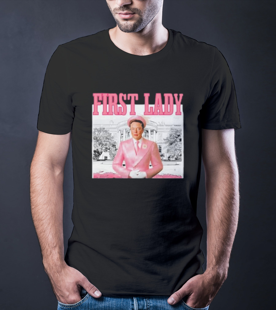 Mitali Parmar2 Elon Musk Pink First Lady White House T-Shirt