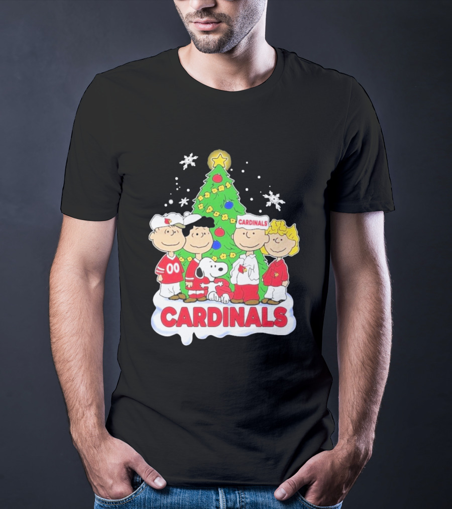 Arizona Cardinals Snoopy Christmas Peanuts Characters Cardinals Fans T-Shirt