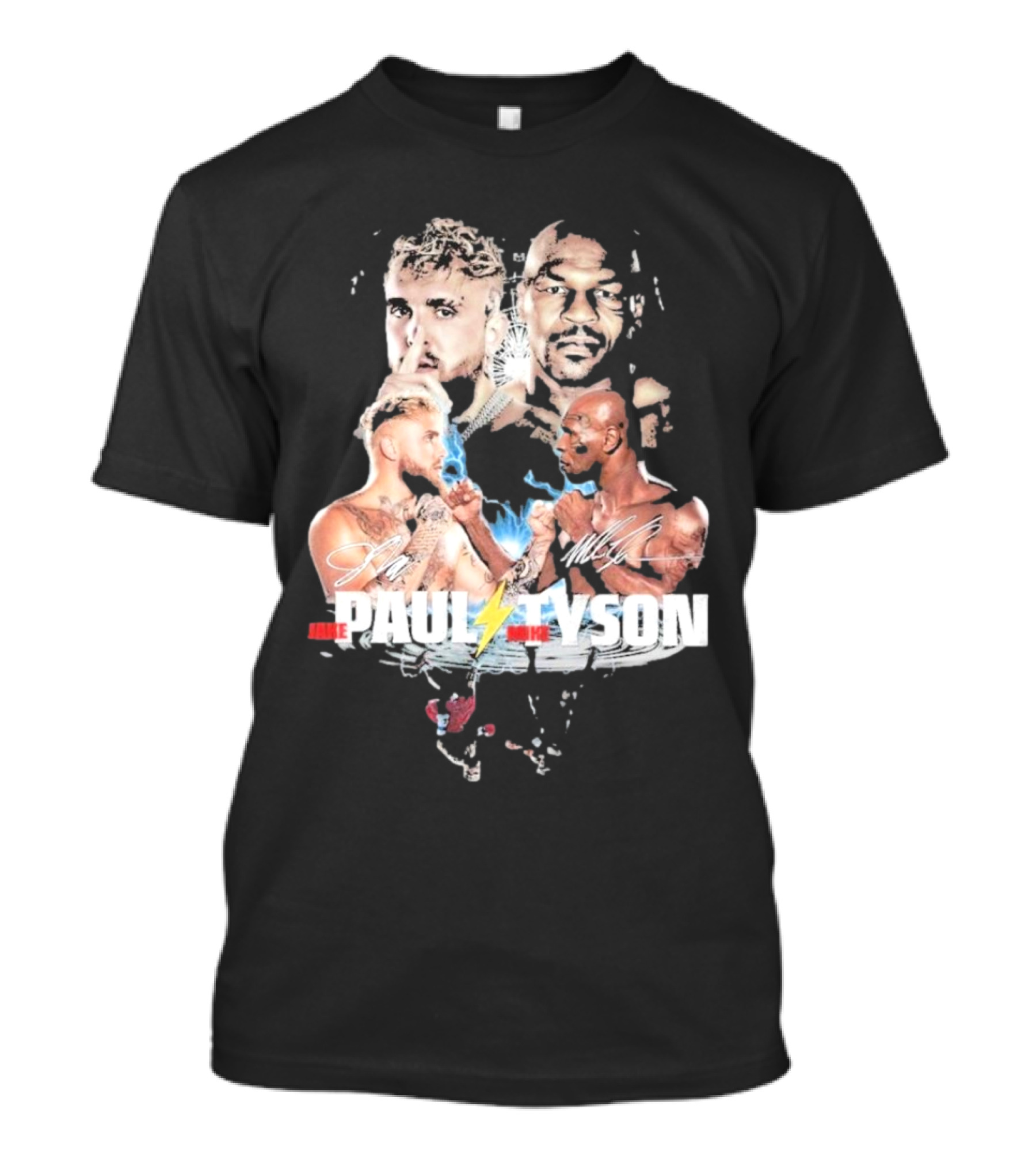 Jake Paul Mike Tyson Signature Lightning Faceoff Collaboration T-Shirt