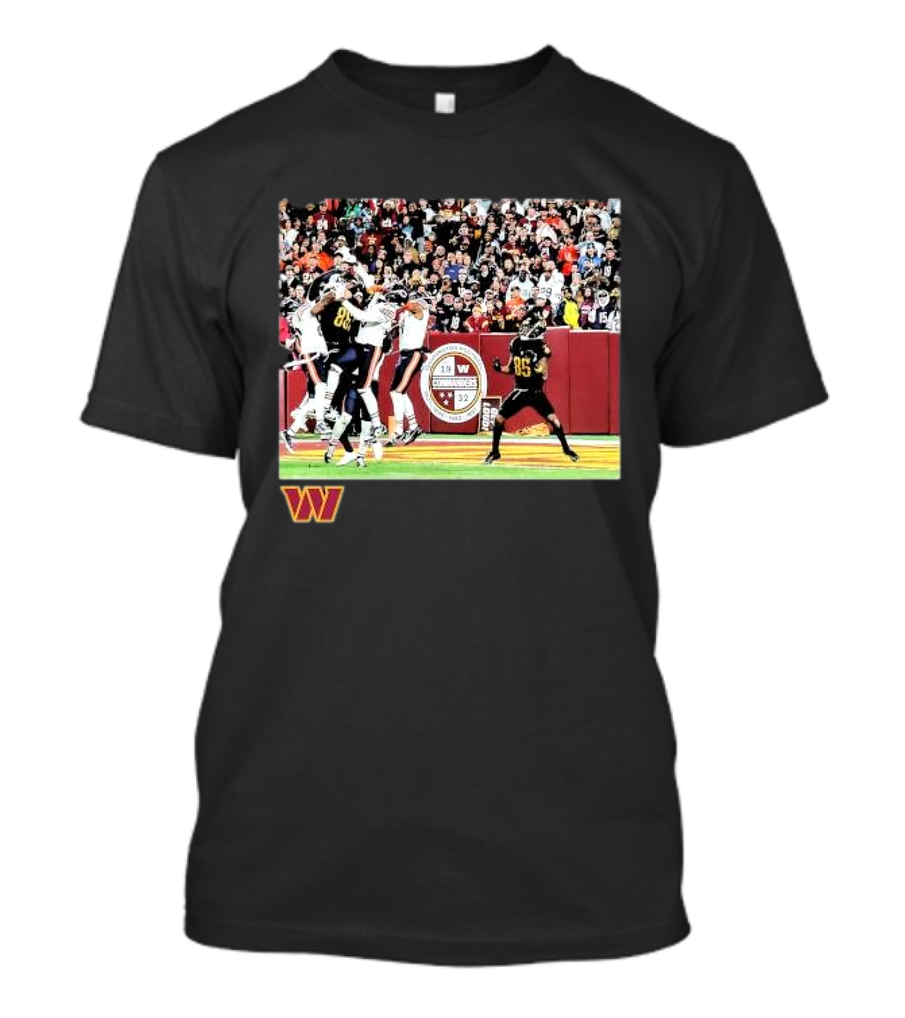 Washington Commanders Noah Brown Black NFL Flash Features Week 8 Action Scene T-Shirt