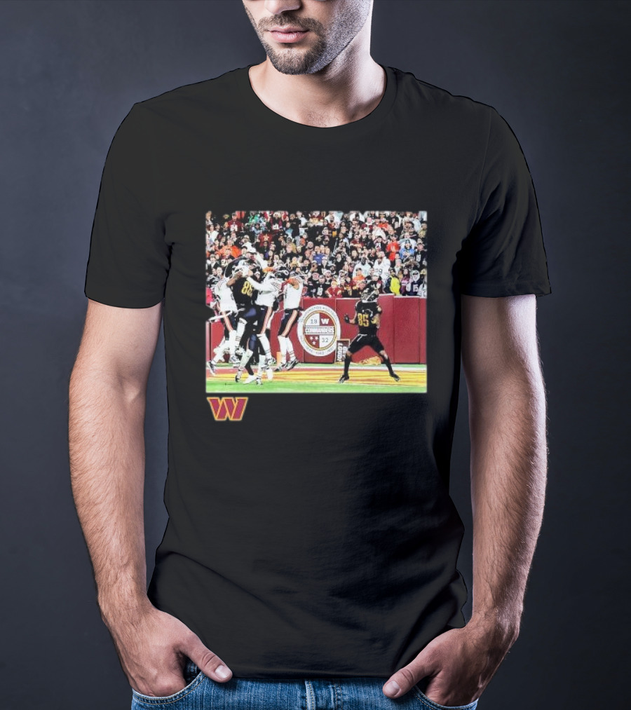 Washington Commanders Noah Brown Black NFL Flash Features Week 8 Action Scene T-Shirt