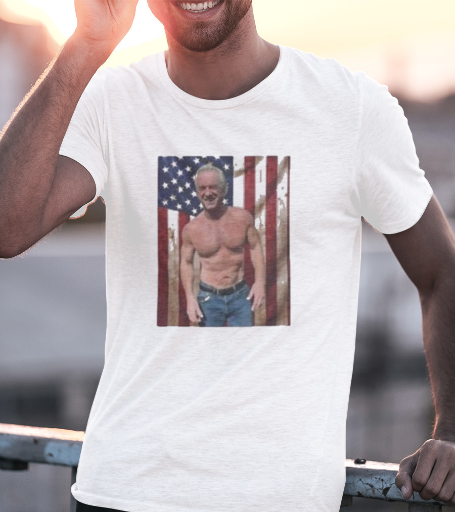 Kennedy No Make America Healthy Again USA Flag Muscles T-Shirt