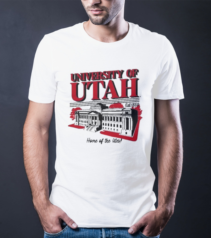 University Of Utah Home Of The Utes Est. 1850 Vintage Building T-Shirt