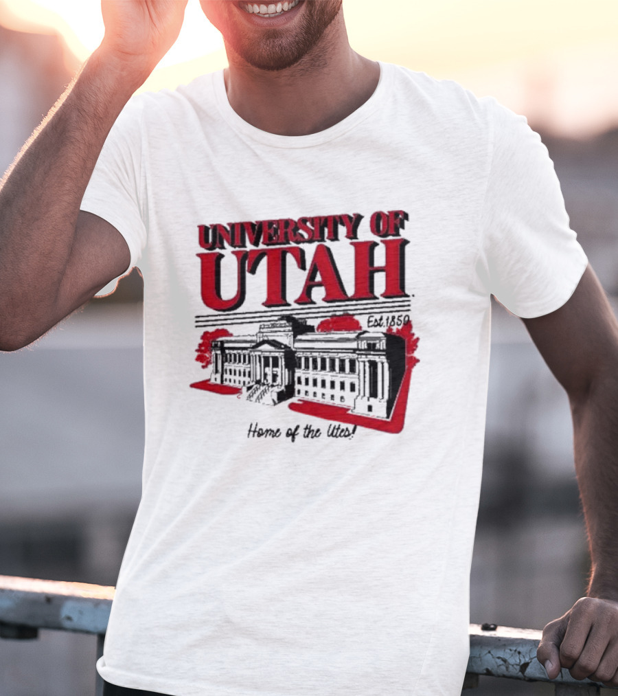 University Of Utah Home Of The Utes Est. 1850 Vintage Building T-Shirt