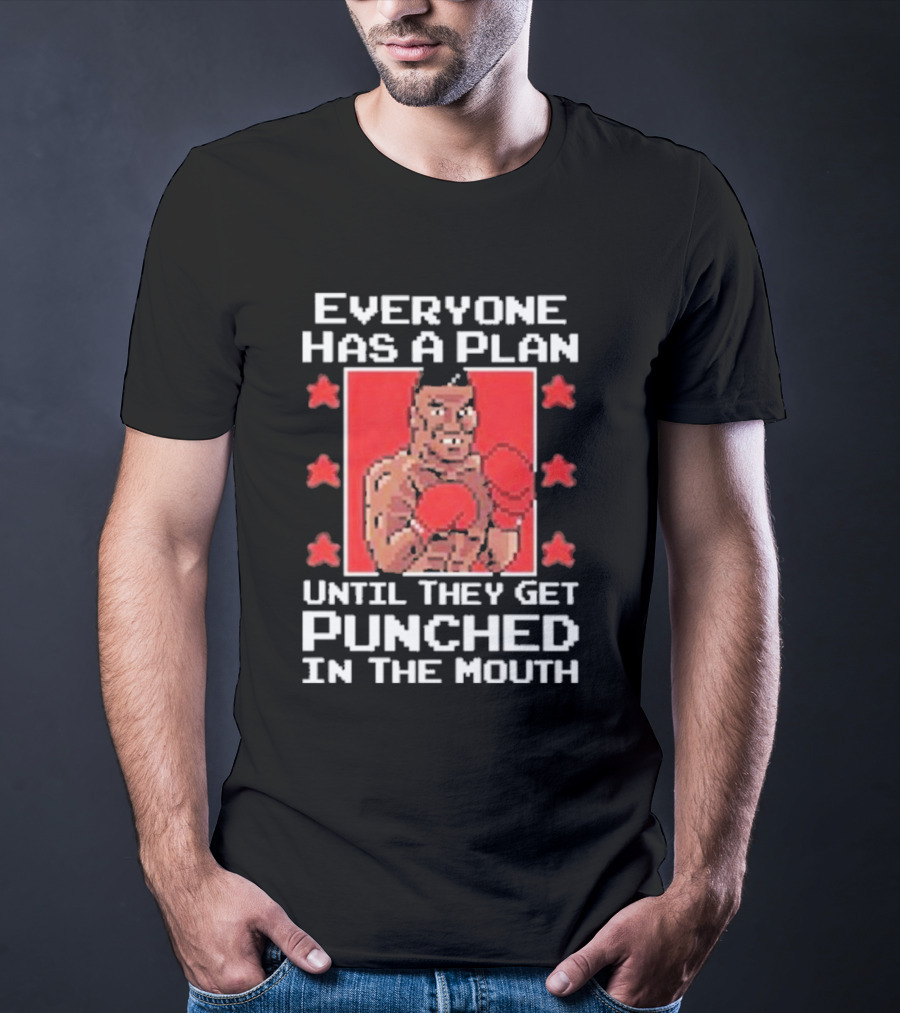Everyone Has A Plan Until They Get Punched In The Mouth Pixel Art Boxer T-Shirt