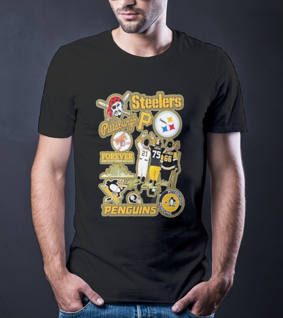 Steelers Penguins Pittsburgh Forever Fan Sports Icons And Passion T-Shirt