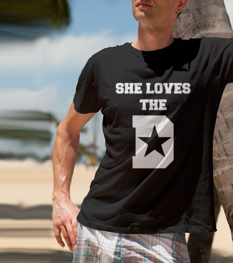 She Loves The D Star Logo Dallas Texas Pride T-Shirt