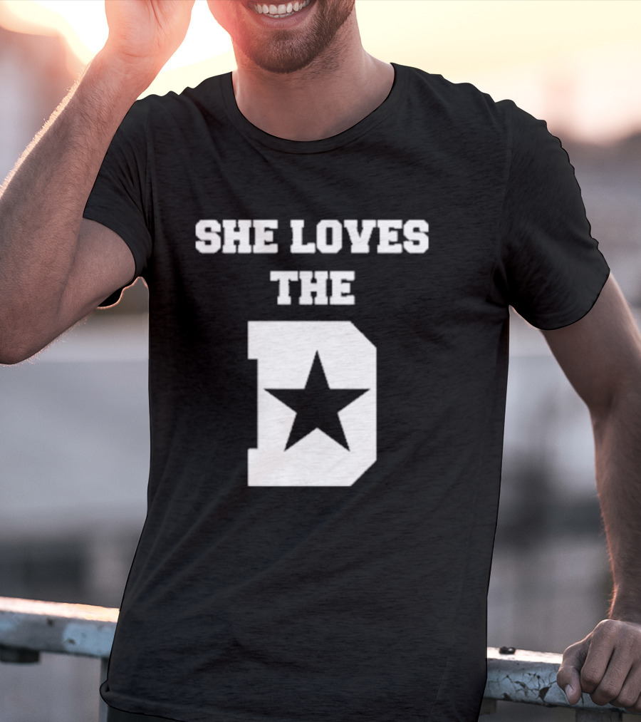 She Loves The D Star Logo Dallas Texas Pride T-Shirt