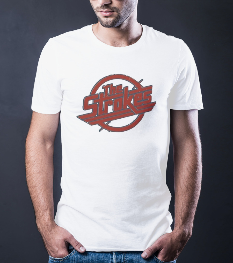 The Strokes Vintage Distressed Red Circle Magna Classic T-Shirt