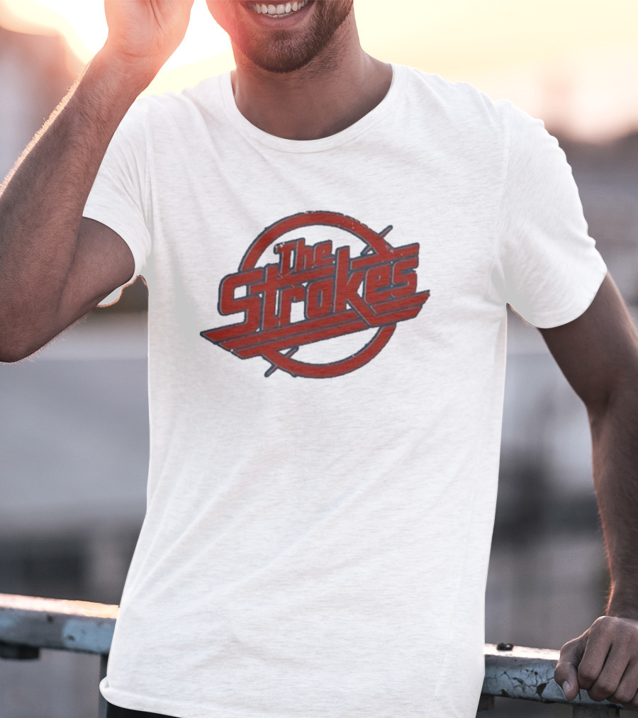 The Strokes Vintage Distressed Red Circle Magna Classic T-Shirt