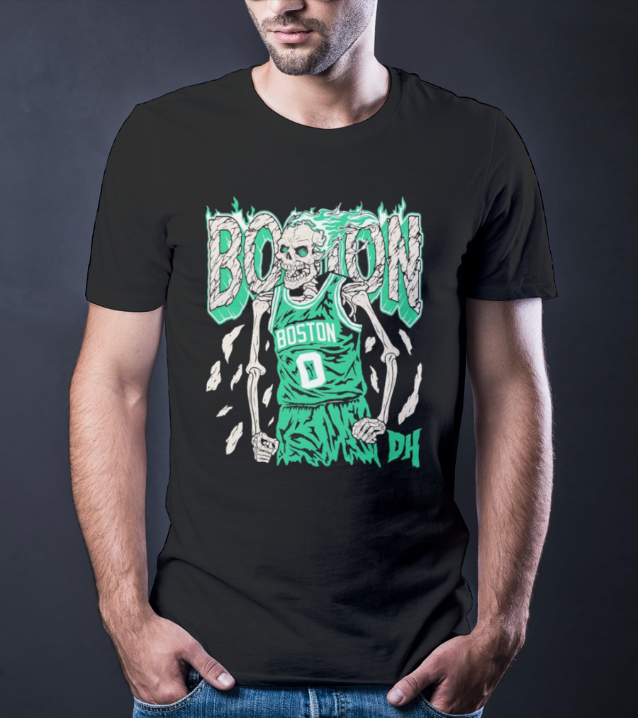 Drip Heads Celtics Boston Skeleton Jersey DH 0 T-Shirt