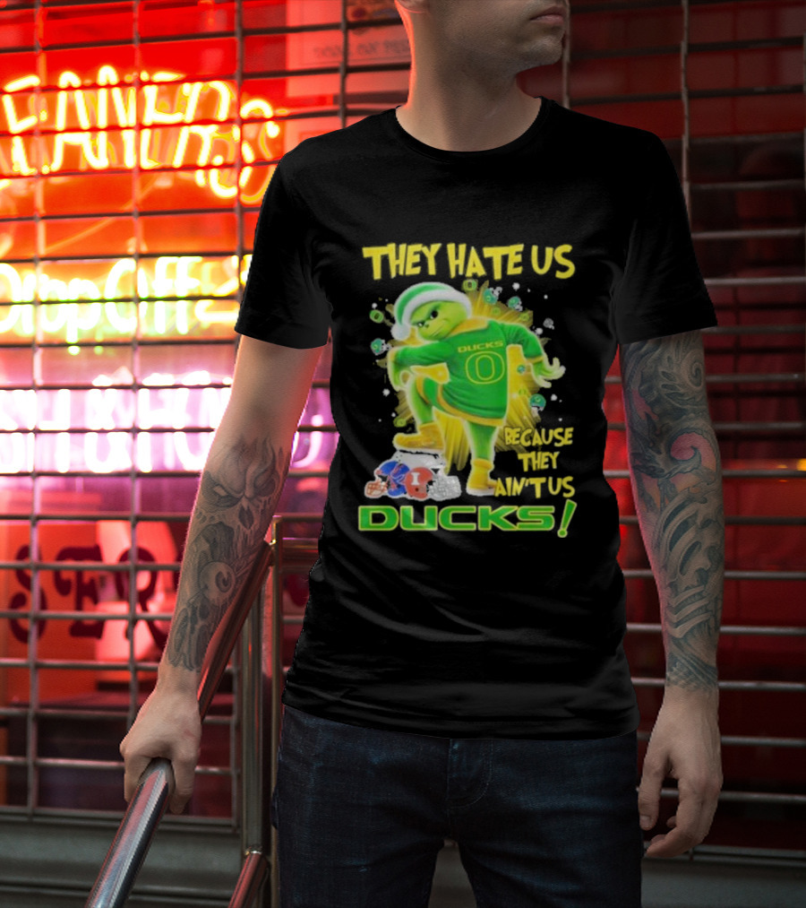 They Hate Us Because They Ain't Us Ducks Merry Christmas T-Shirt