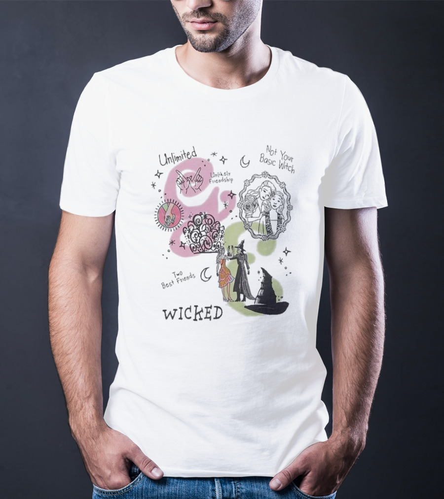 Unlimited Not Your Basic Witch Two Best Friends Wicked Unlikely Friendship T-Shirt