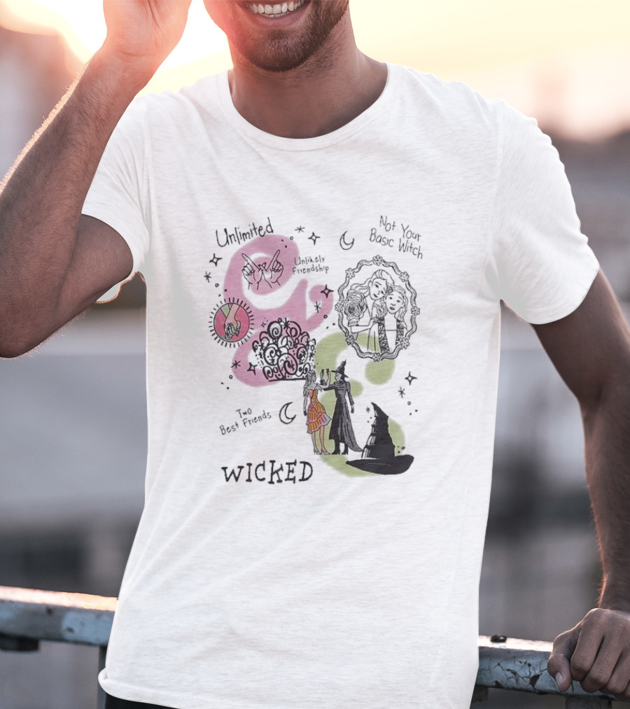 Unlimited Not Your Basic Witch Two Best Friends Wicked Unlikely Friendship T-Shirt