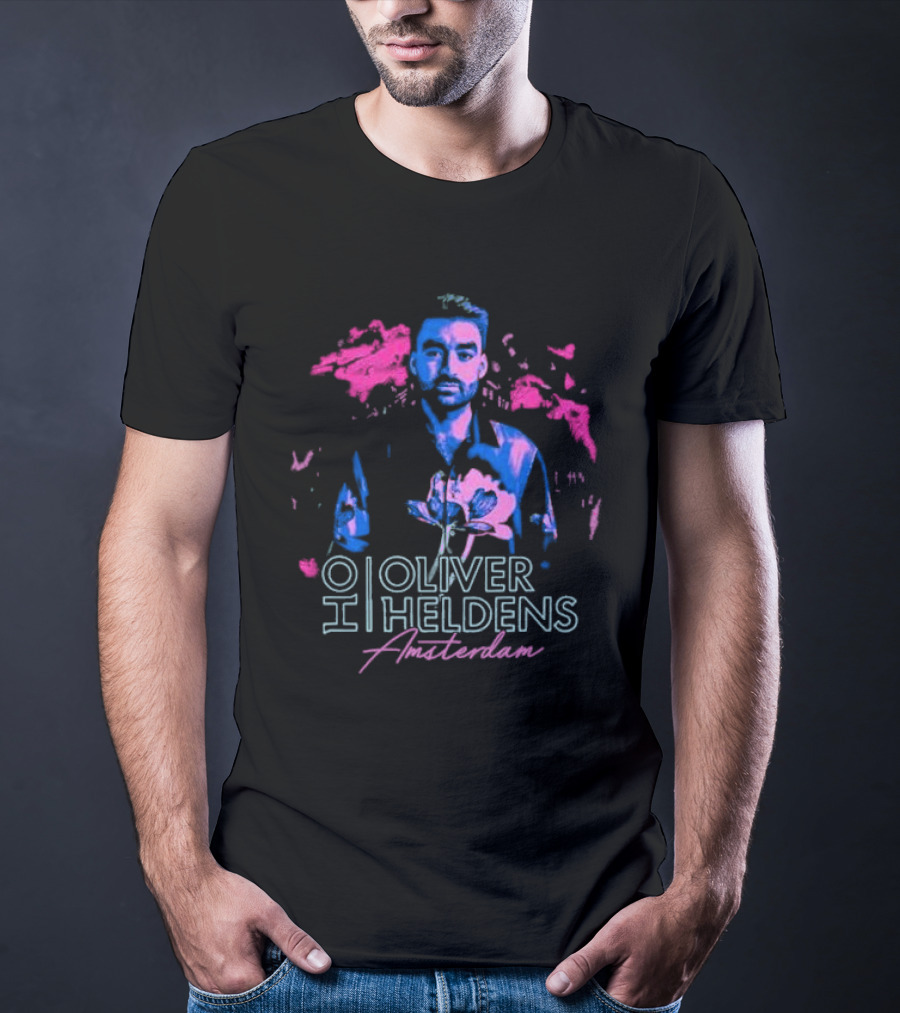 Oliver Heldens Amsterdam Neon Portrait 1980s T-Shirt