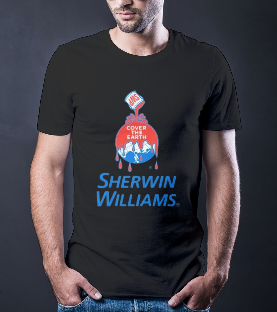 Sherwin Williams Cover The Earth Logo Iconic Branding T-Shirt