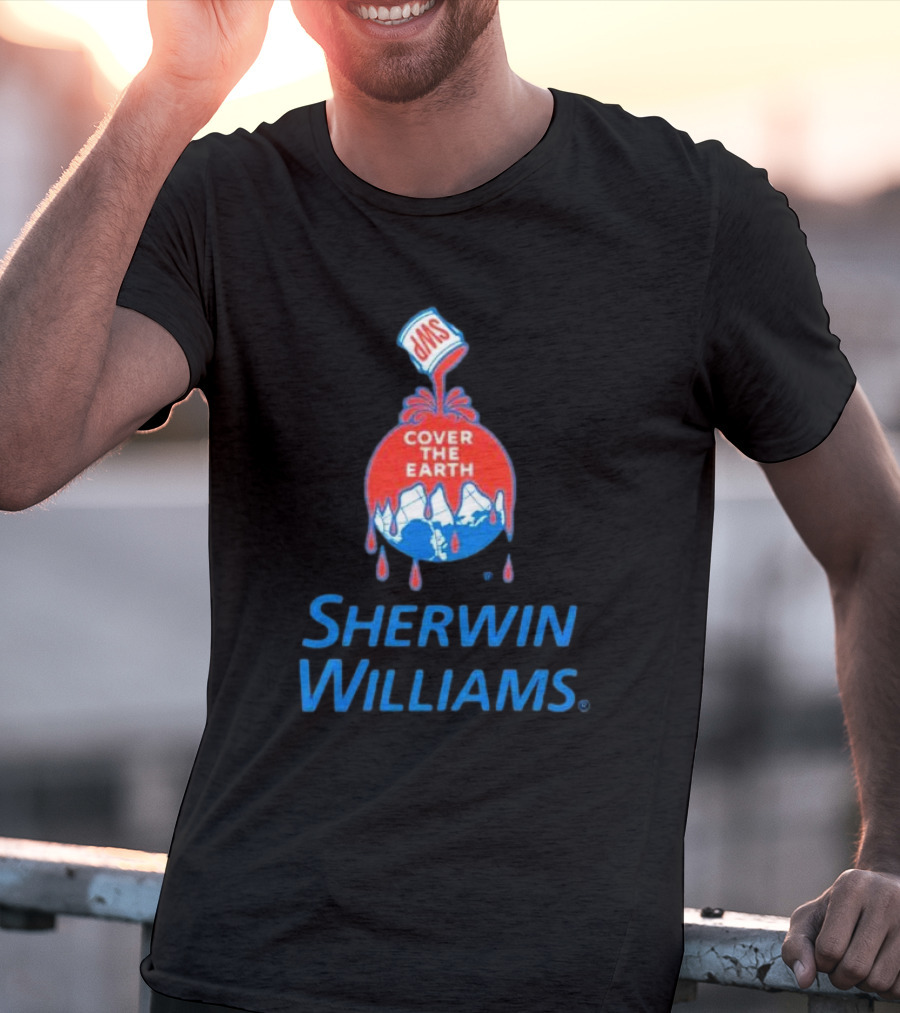 Sherwin Williams Cover The Earth Logo Iconic Branding T-Shirt