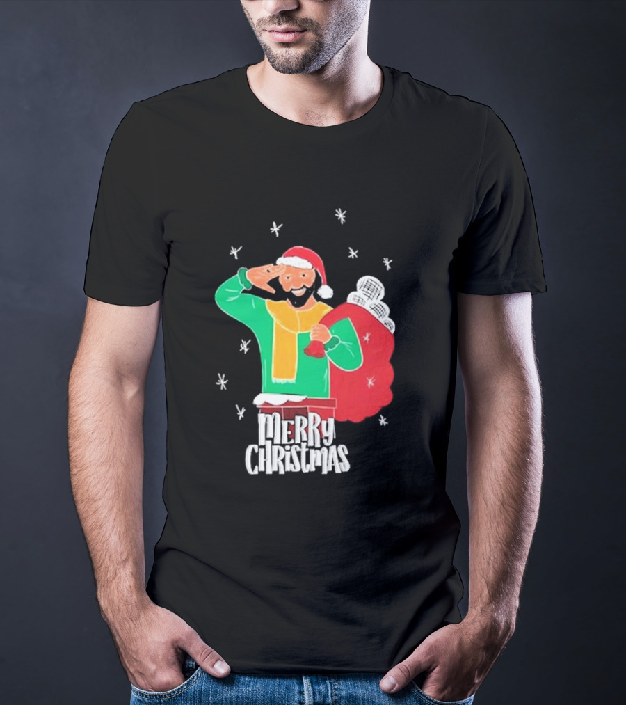 Merry Christmas Jb Gill Santa Holiday Collection T-Shirt
