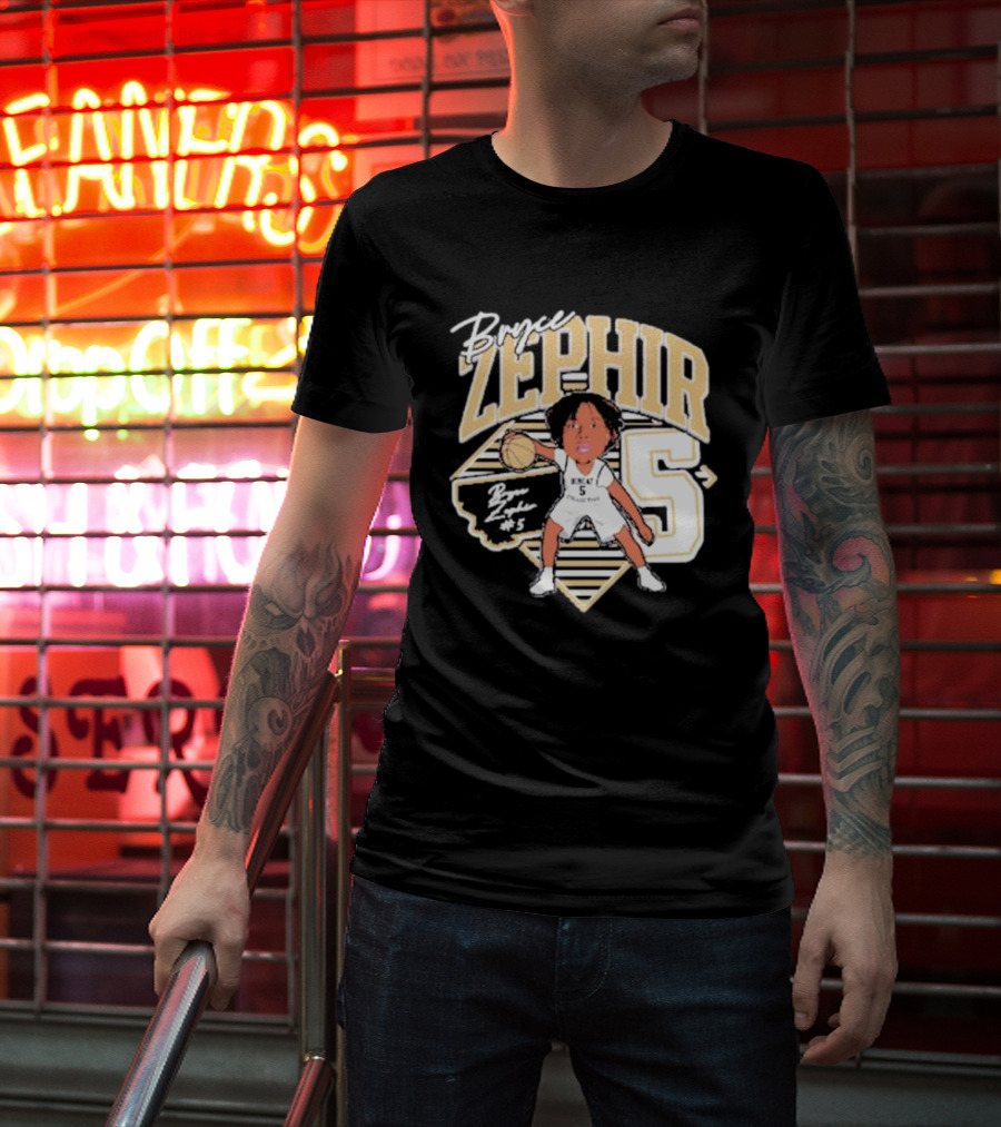 Bryce Zephir 5 Basketball Montana State Guard T-Shirt