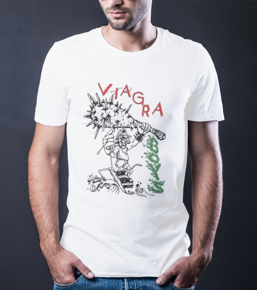 Viagra Boys Surfing Caveman With Spiked Club T-Shirt