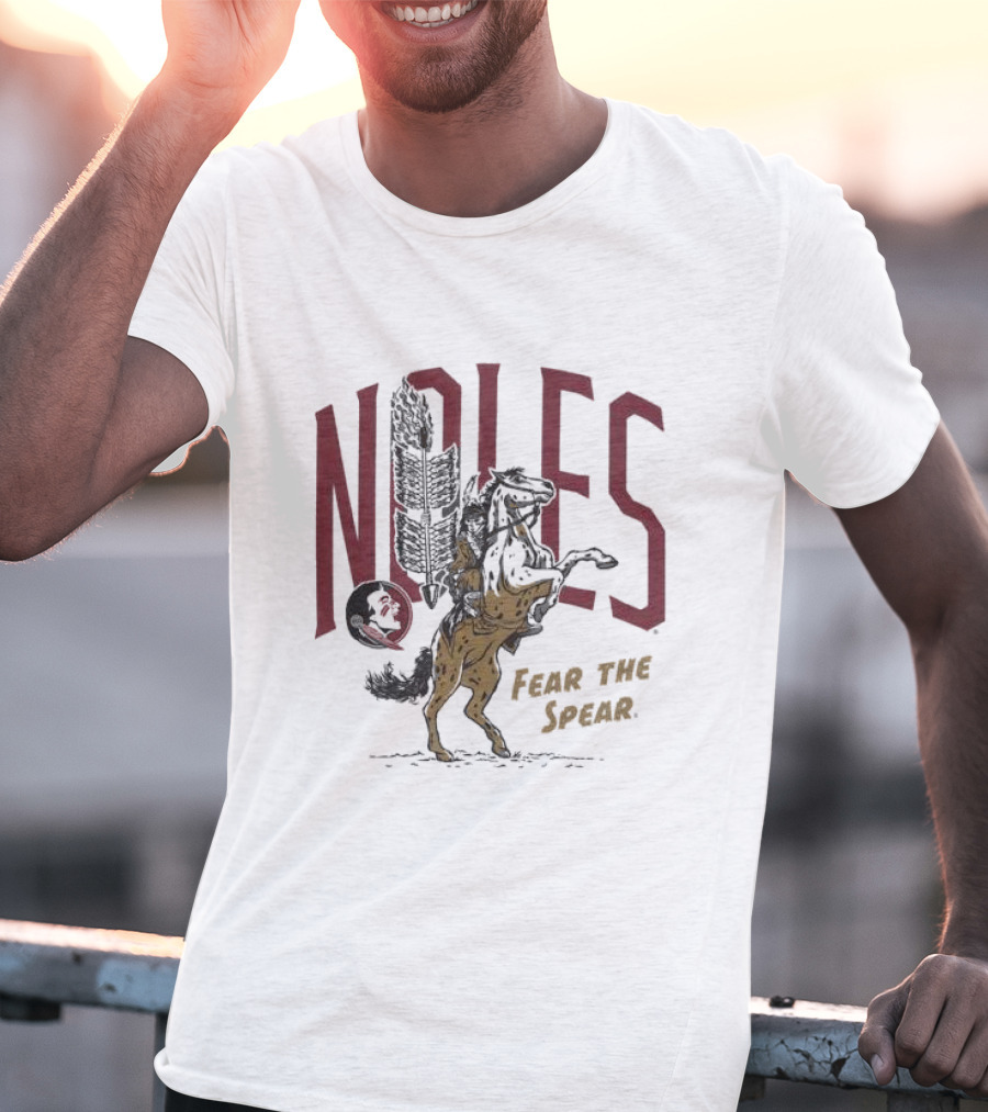 Homefield Men’s Noles Osceola And Renegade Fear The Spear Logo And Horse T-Shirt