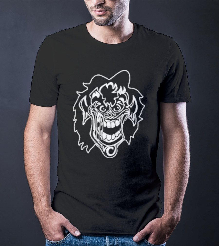 Black And White Mr Bones Joker Face T-Shirt