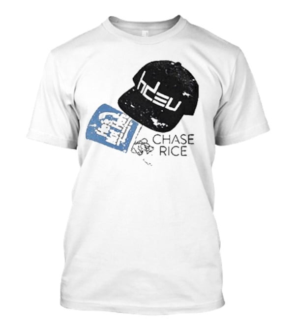 CHASE RICE HDEU Gear Hat And Blue He’s Not Here Text T-Shirt