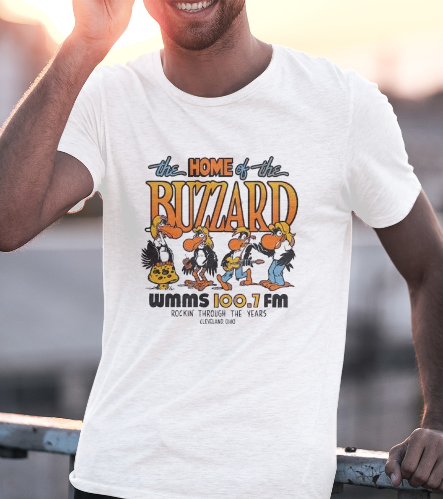 The Home Of The Buzzard WMMS 100.7 FM Rockin' Through The Years Cleveland Ohio T-Shirt