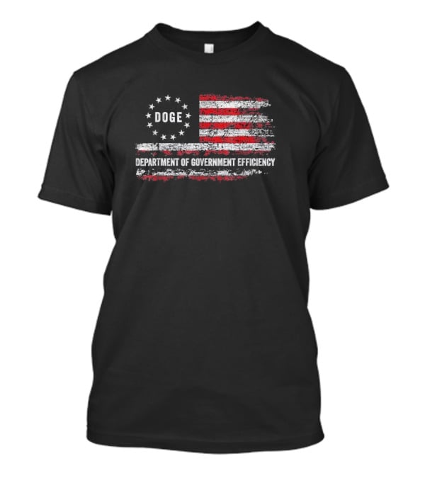 Doge Department Of Government Efficiency American Flag T-Shirt